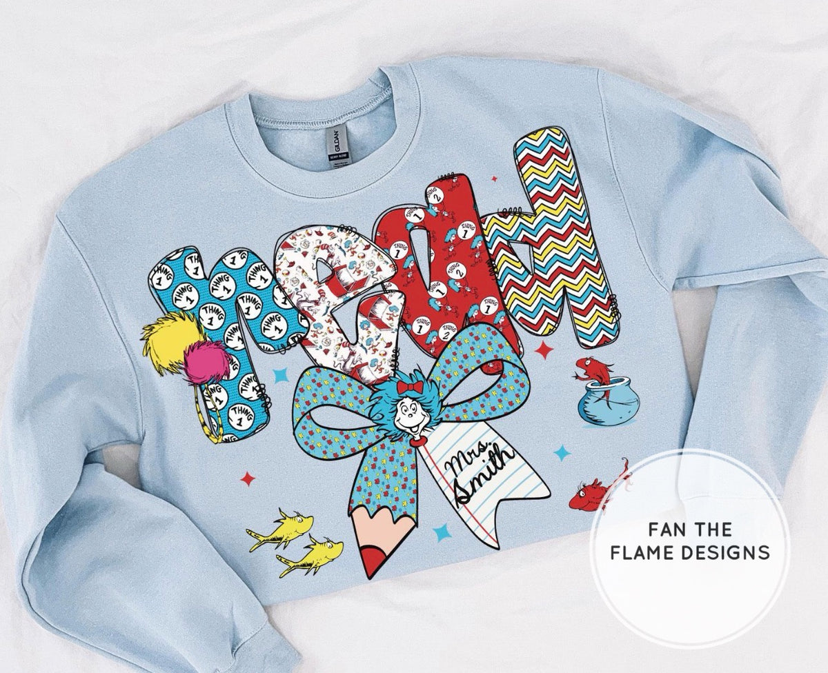 Personalized Read Bow Short/Long/Sweatshirt