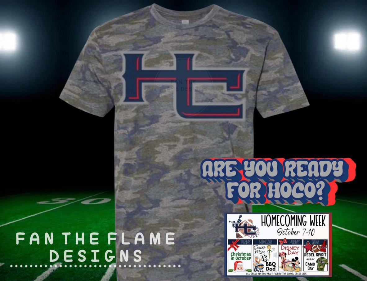 Glitter/Plain Camo HC Logo Tee
