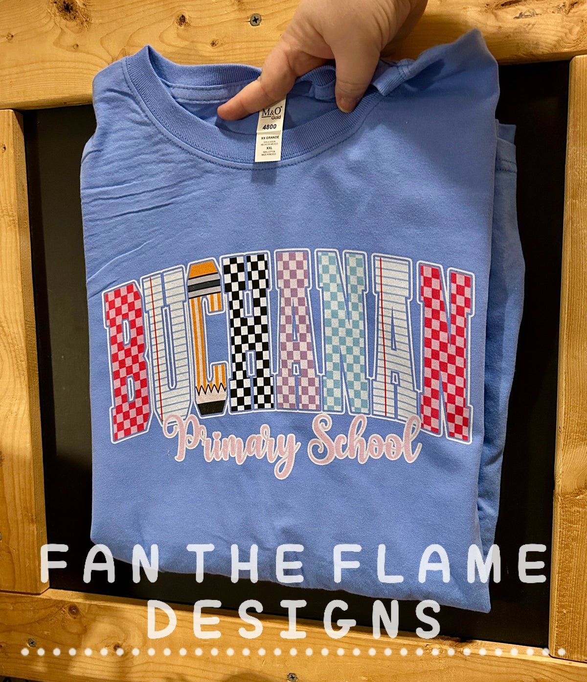 Buchanan Primary School Pencil Font tee/sweatshirt