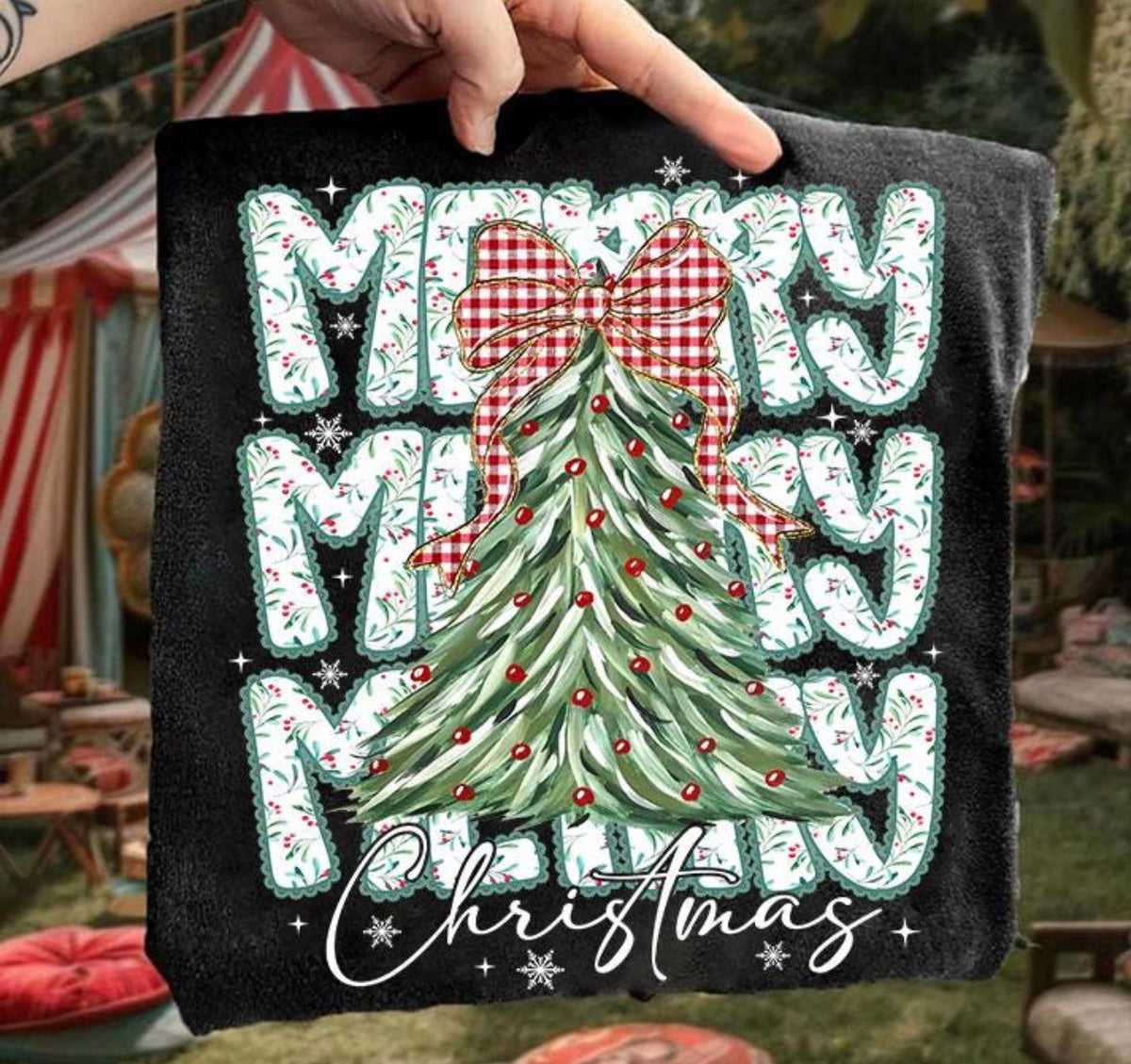 Merry Stacked with Christmas Tree Short/Long/Sweatshirt