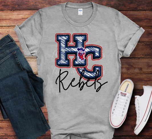 HC Rebels with Rebel Man Tee/Sweatshirt