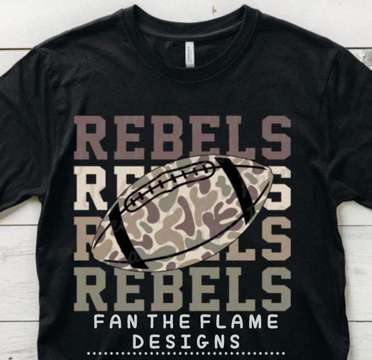 HC Rebels Camo Stacked Tee/Sweatshirt
