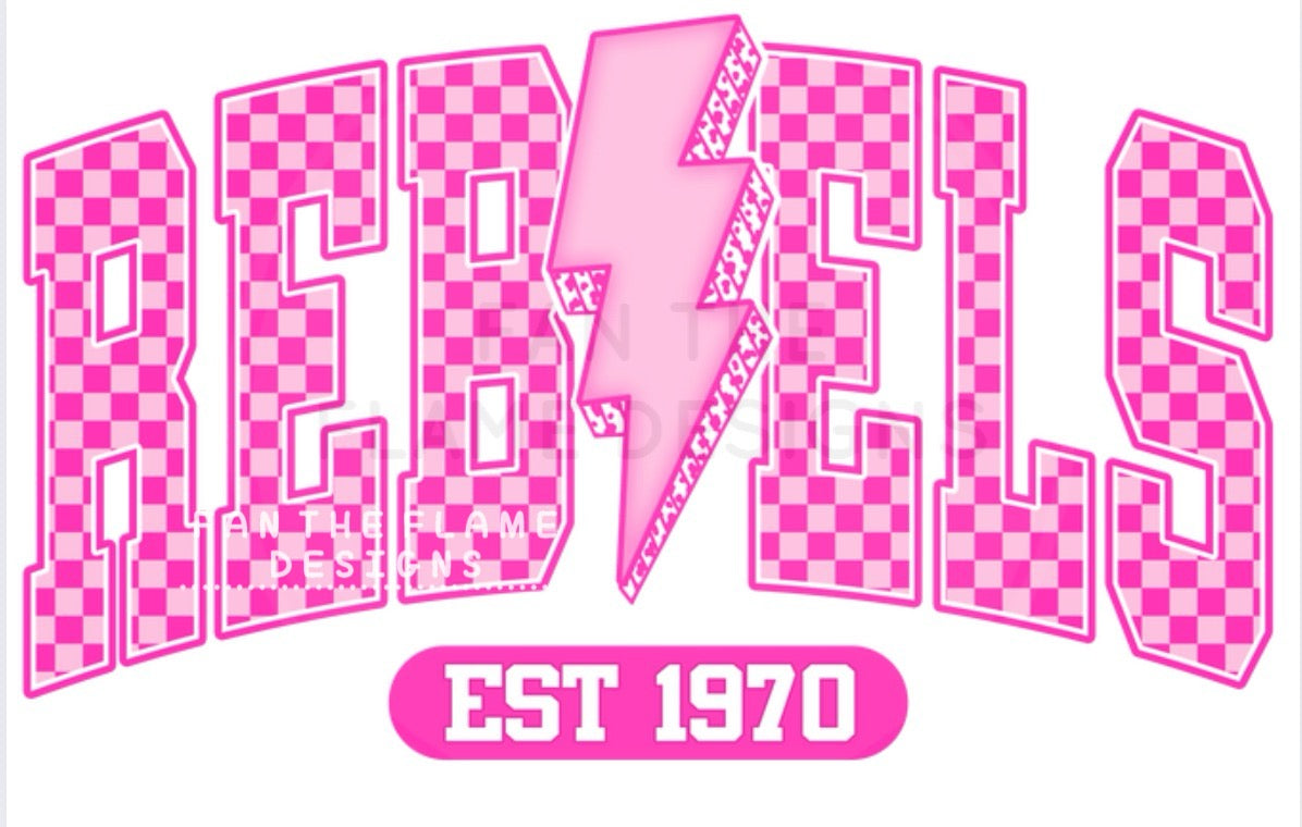 Checkered Pink Rebels Tee/Sweatshirt