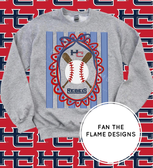 HC Rebels Baseball Design Short/Long/Sweatshirt