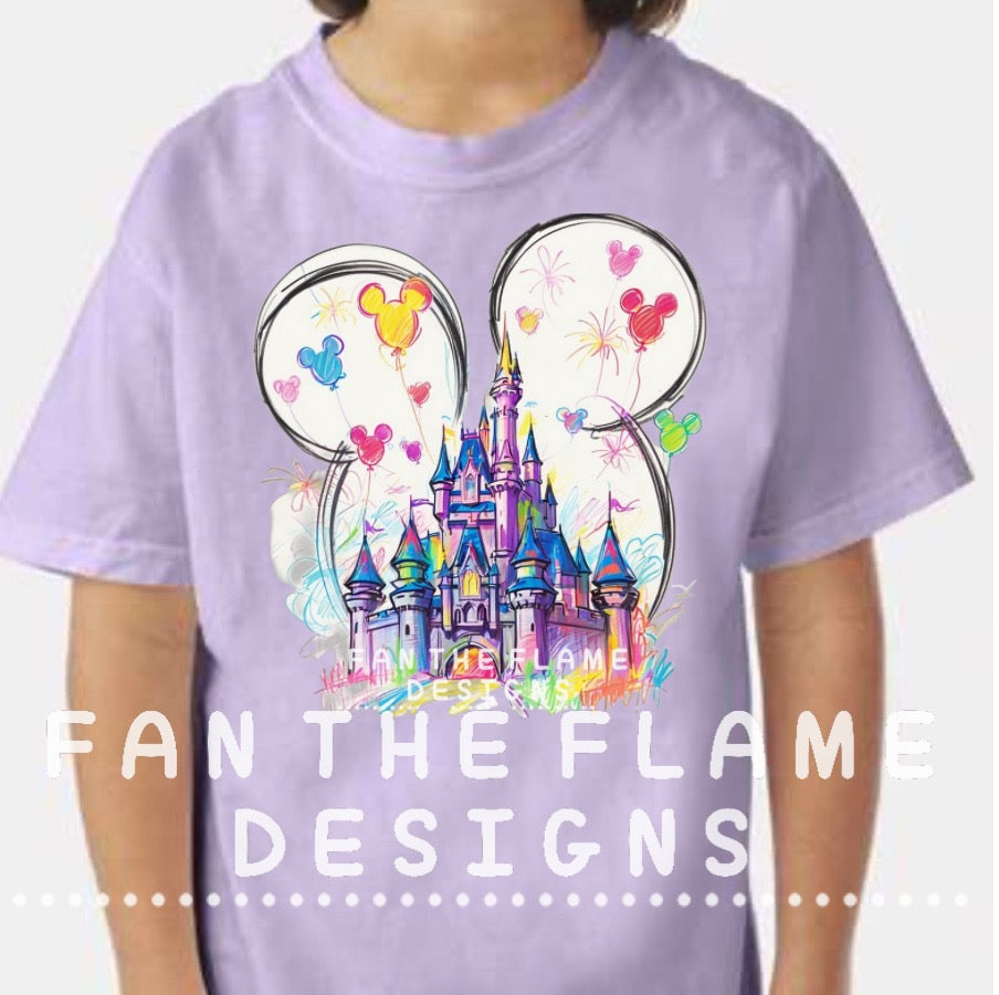 Watercolor Magic Kingdom Tee/Sweatshirt