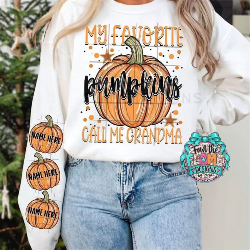 My favorite pumpkins call me _____