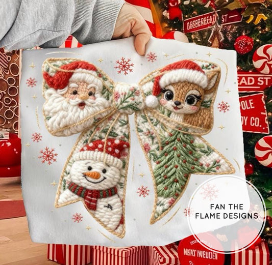 Faux Yarn Coquette Christmas Short/Long/Sweatshirt