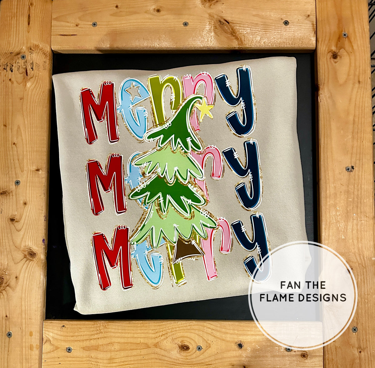 Merry Stacked Christmas Tree Short/Long/Sweatshirt