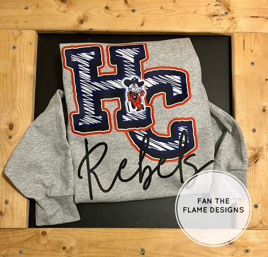HC Rebels with Rebel Man Tee/Sweatshirt