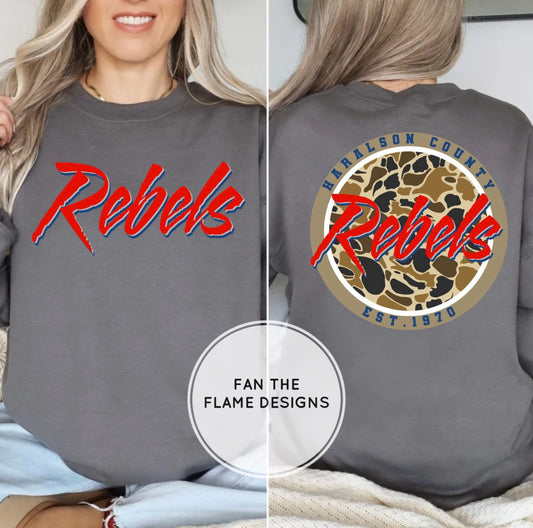 Rebels Camo Est 1970 Short/Long/Sweatshirt