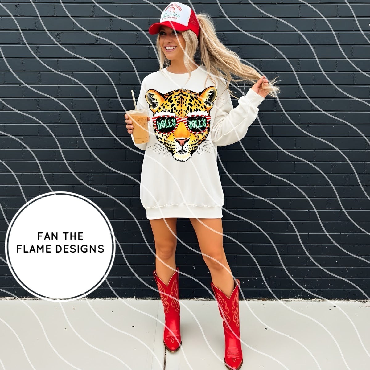 Holly Jolly Cheetah Short/Long/Sweatshirt