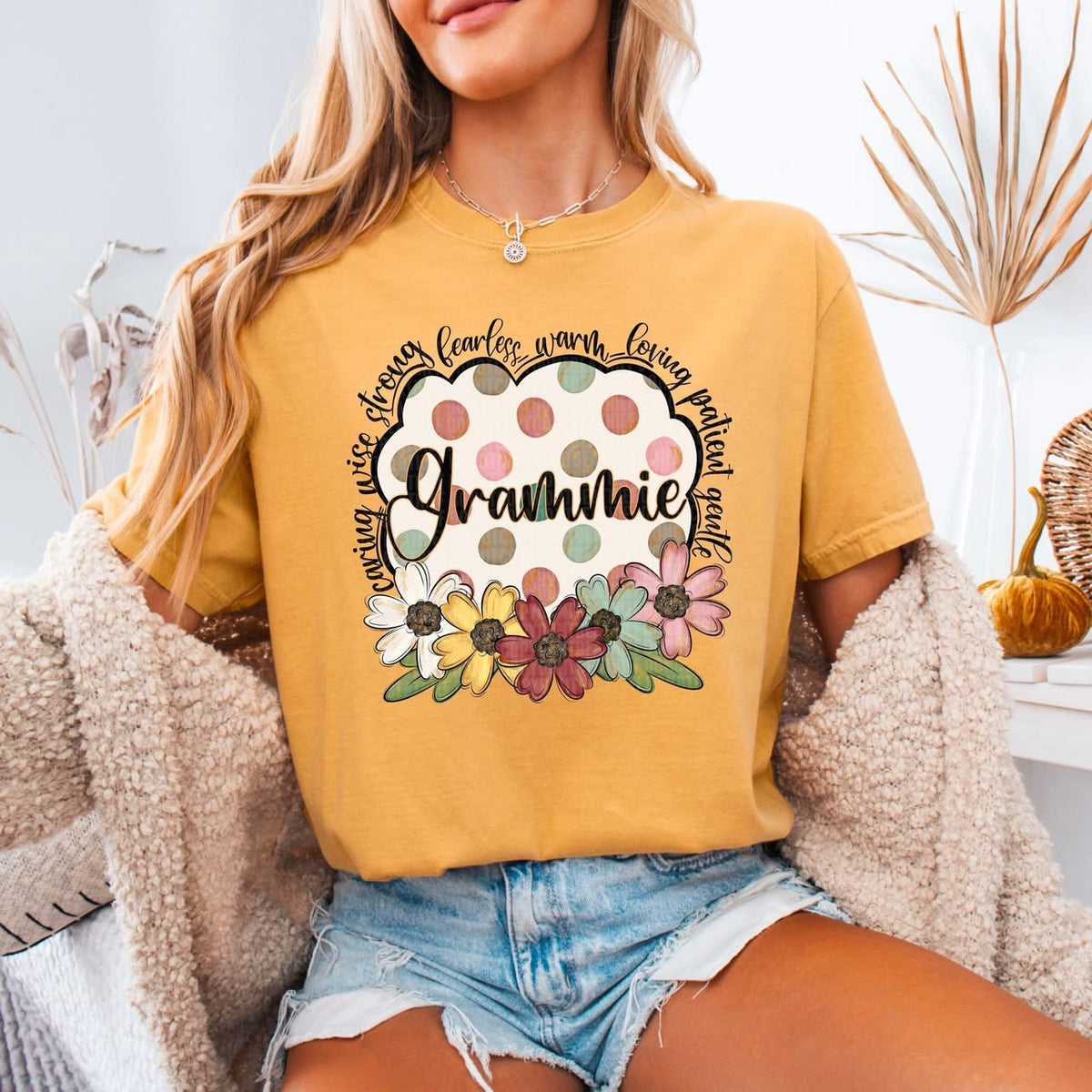Flower & Polka Dot Names tee/sweatshirt