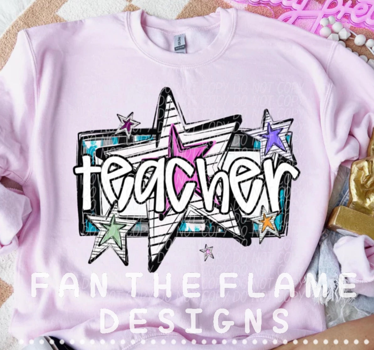 Teacher Stars tee/sweatshirt