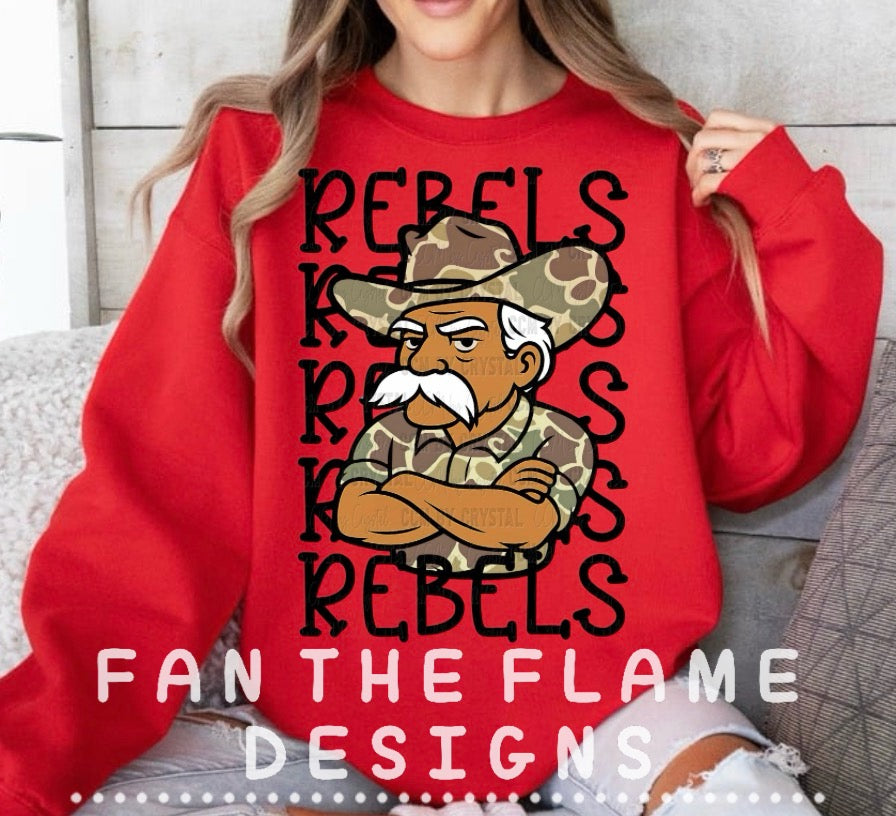 Camo Rebel Man Tee/Sweatshirt