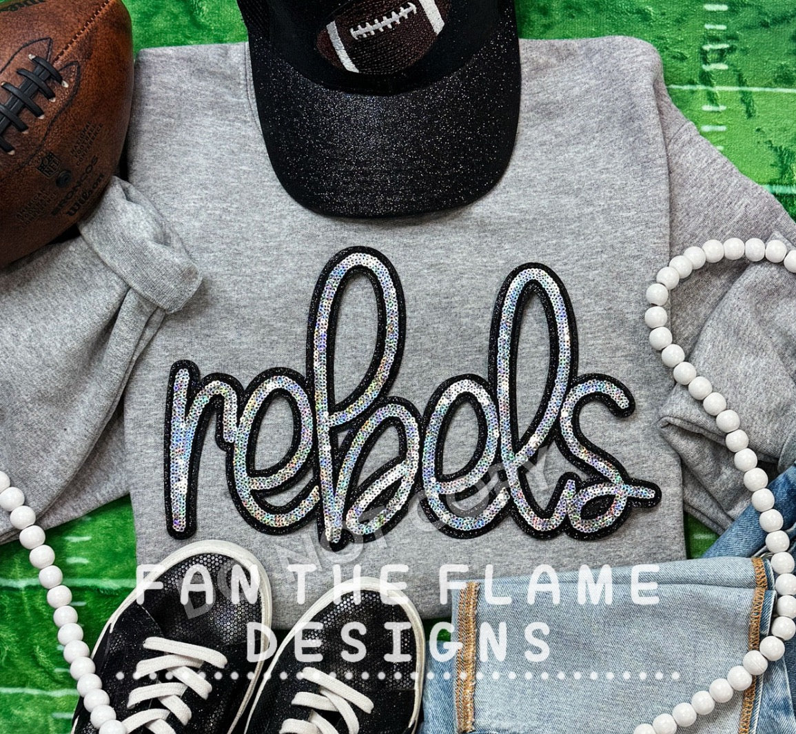 Rebels Sequin Patch Tee