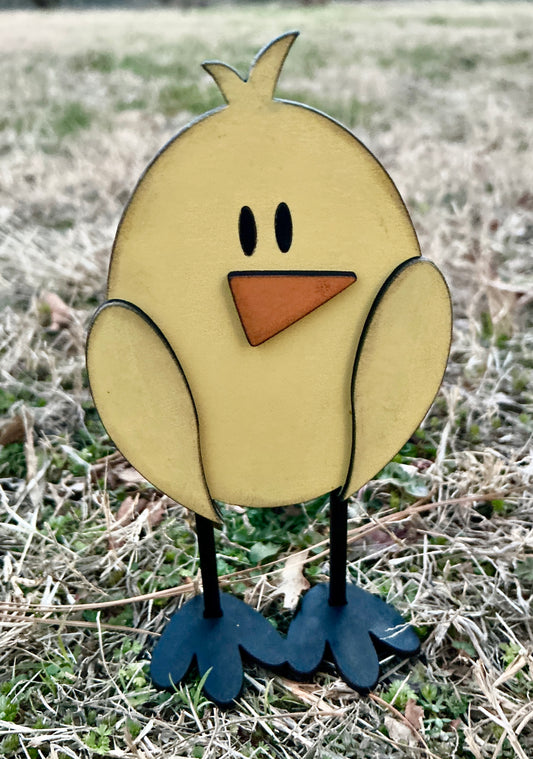 Handmade Wooden Standing Chick