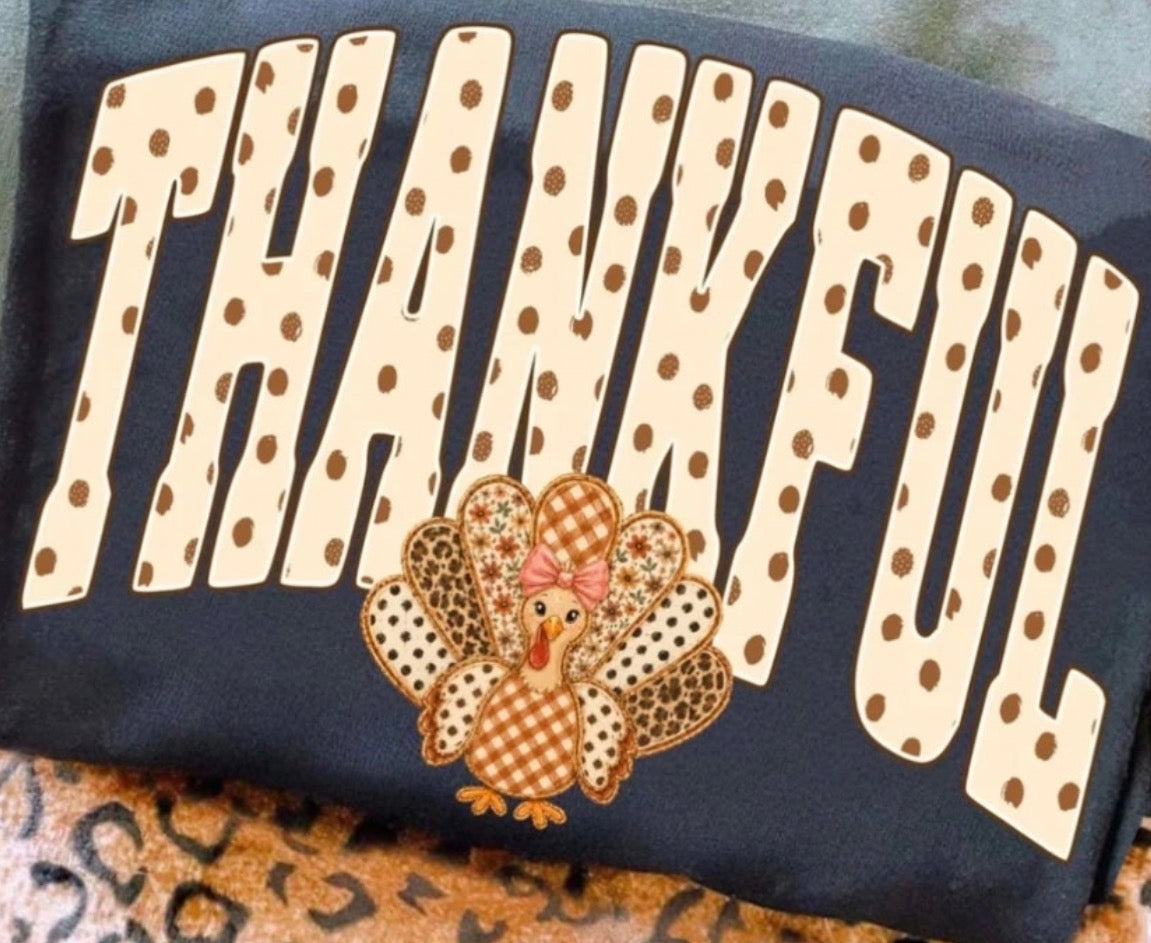 Polka Dot Thankful with Turkey
