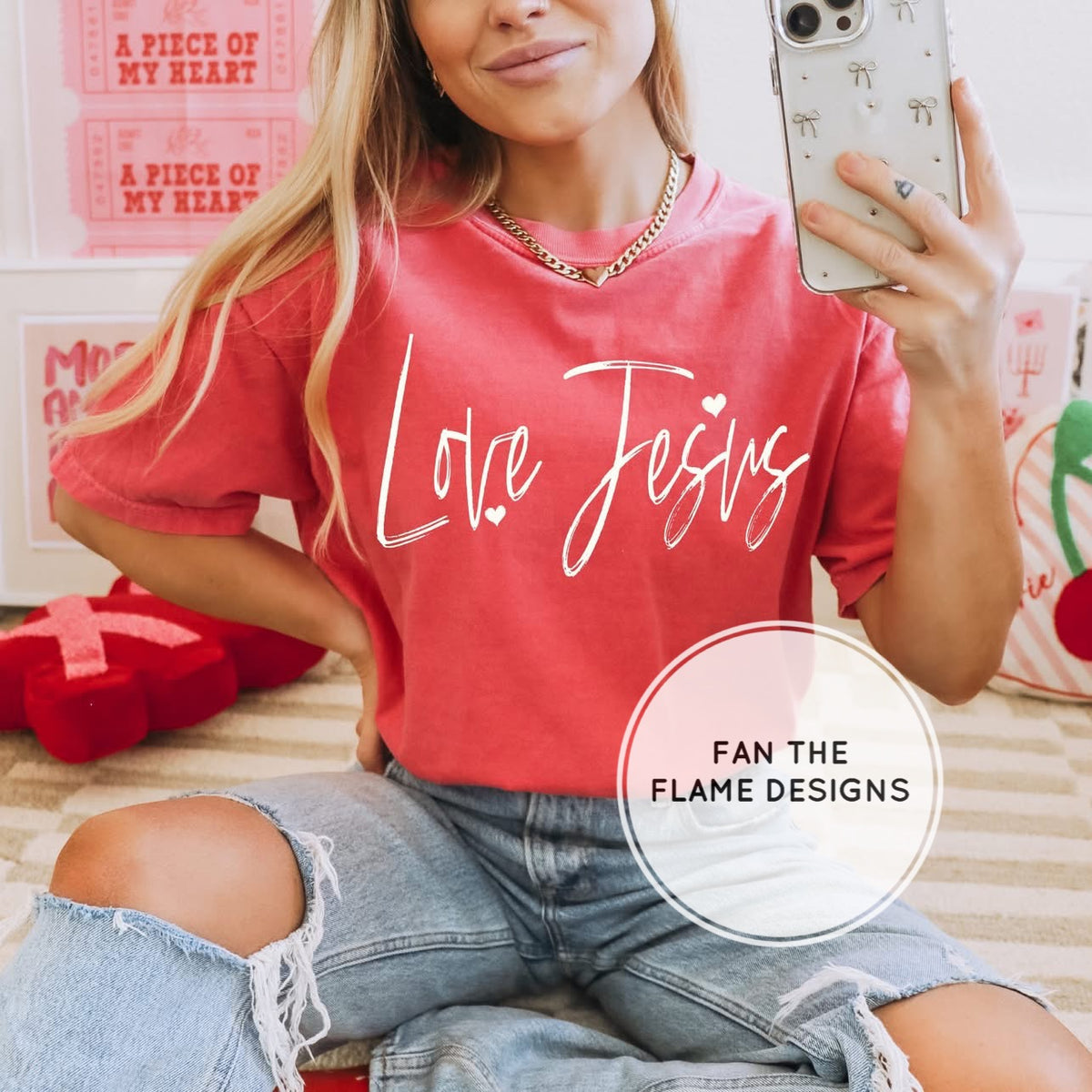 Sketched Script Heart Short/Long/Sweatshirt
