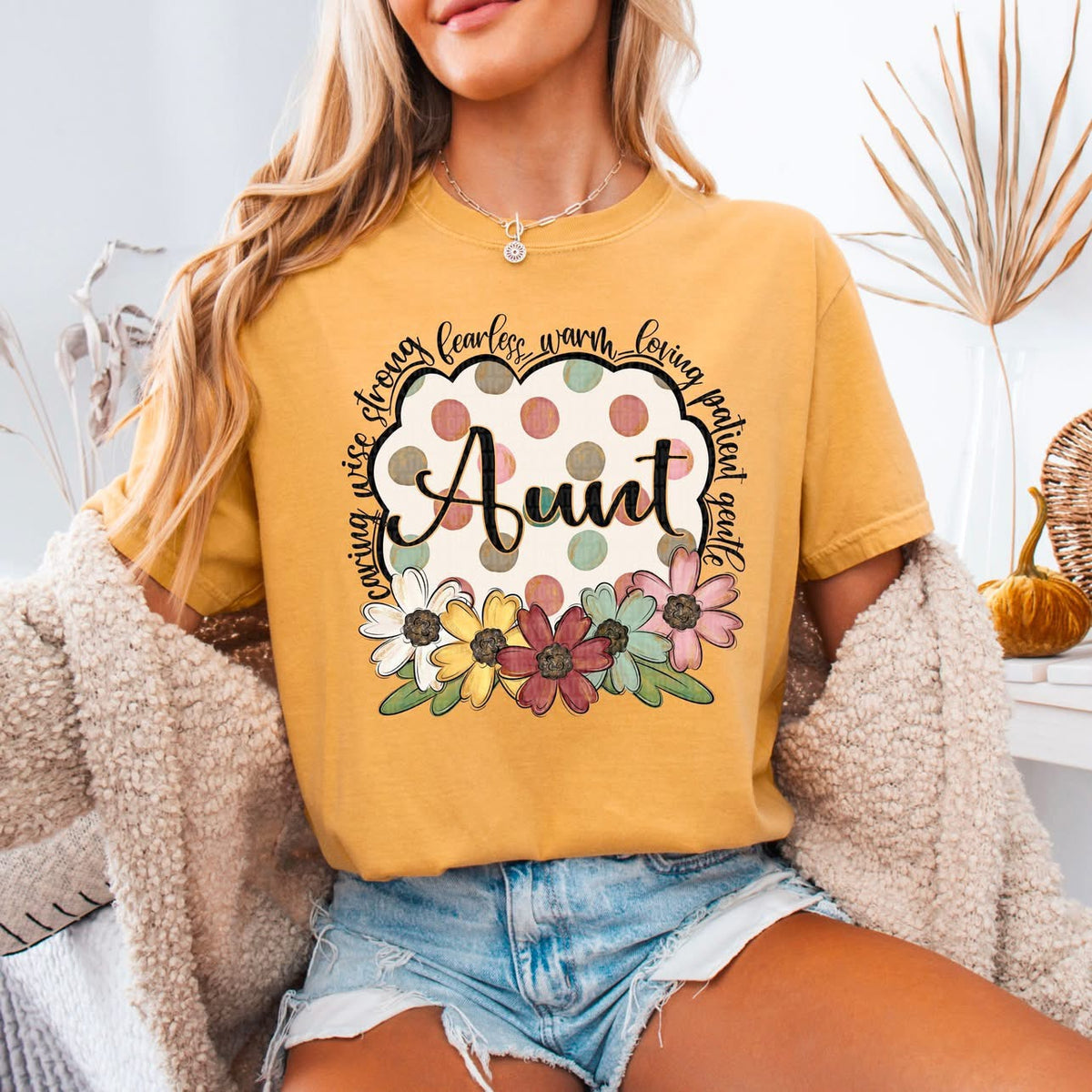 Flower & Polka Dot Names tee/sweatshirt