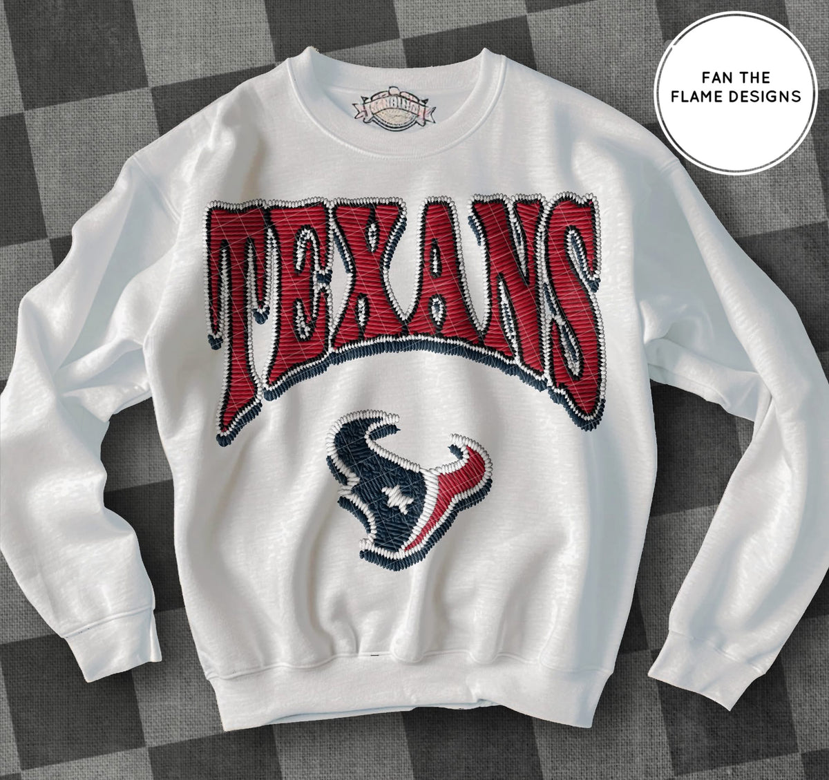 Faux Patch Football Team tee/sweatshirt