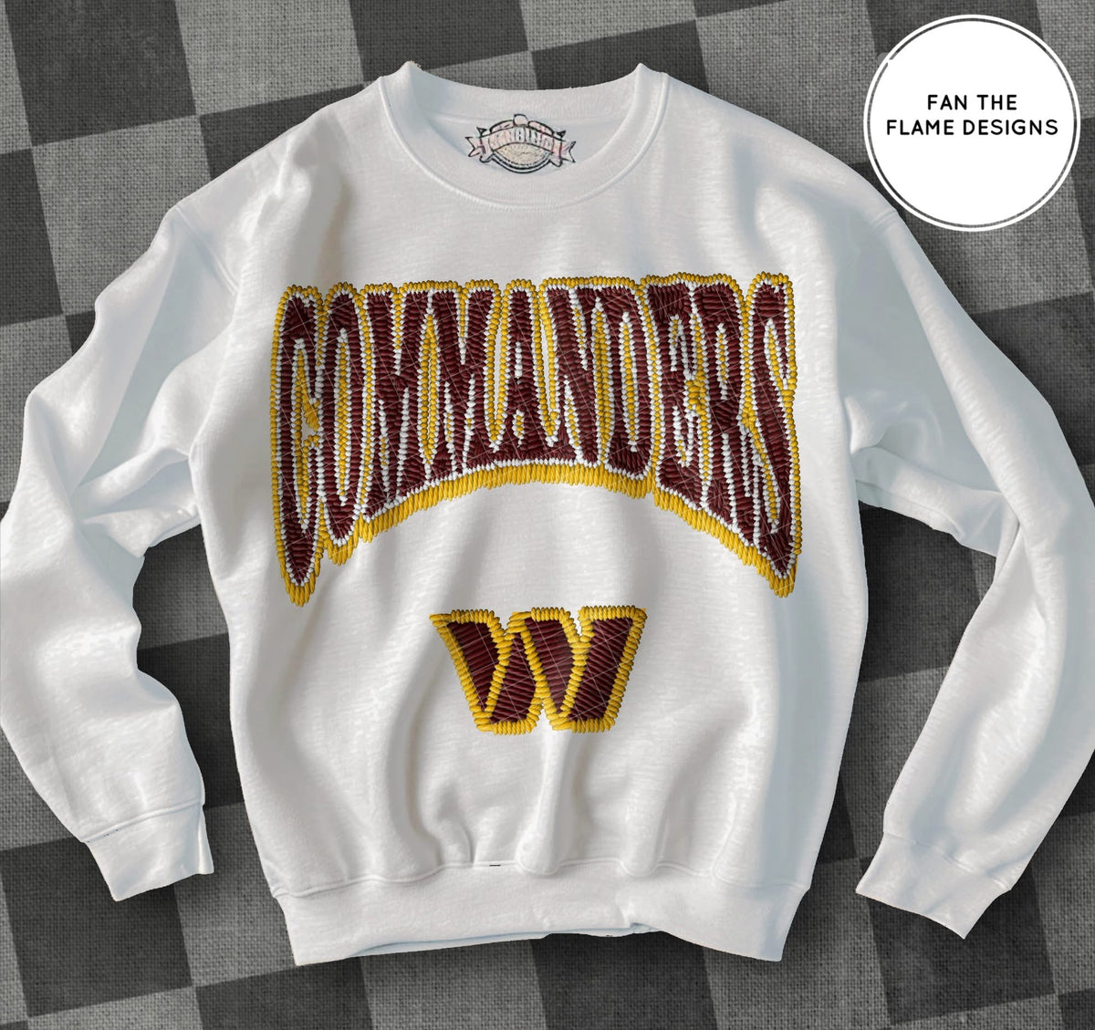 Faux Patch Football Team tee/sweatshirt
