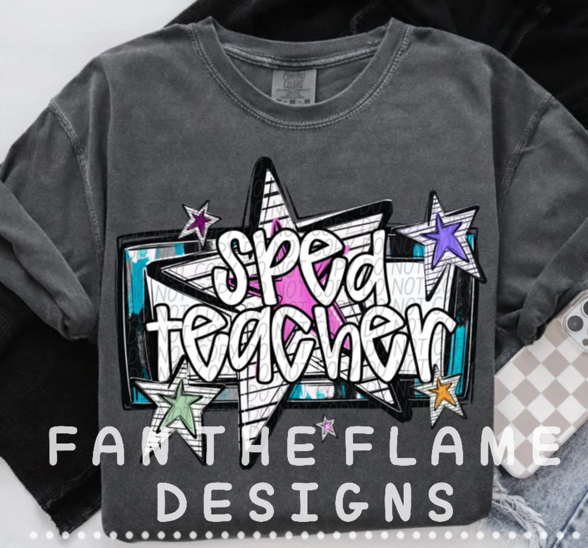 Teacher Stars tee/sweatshirt