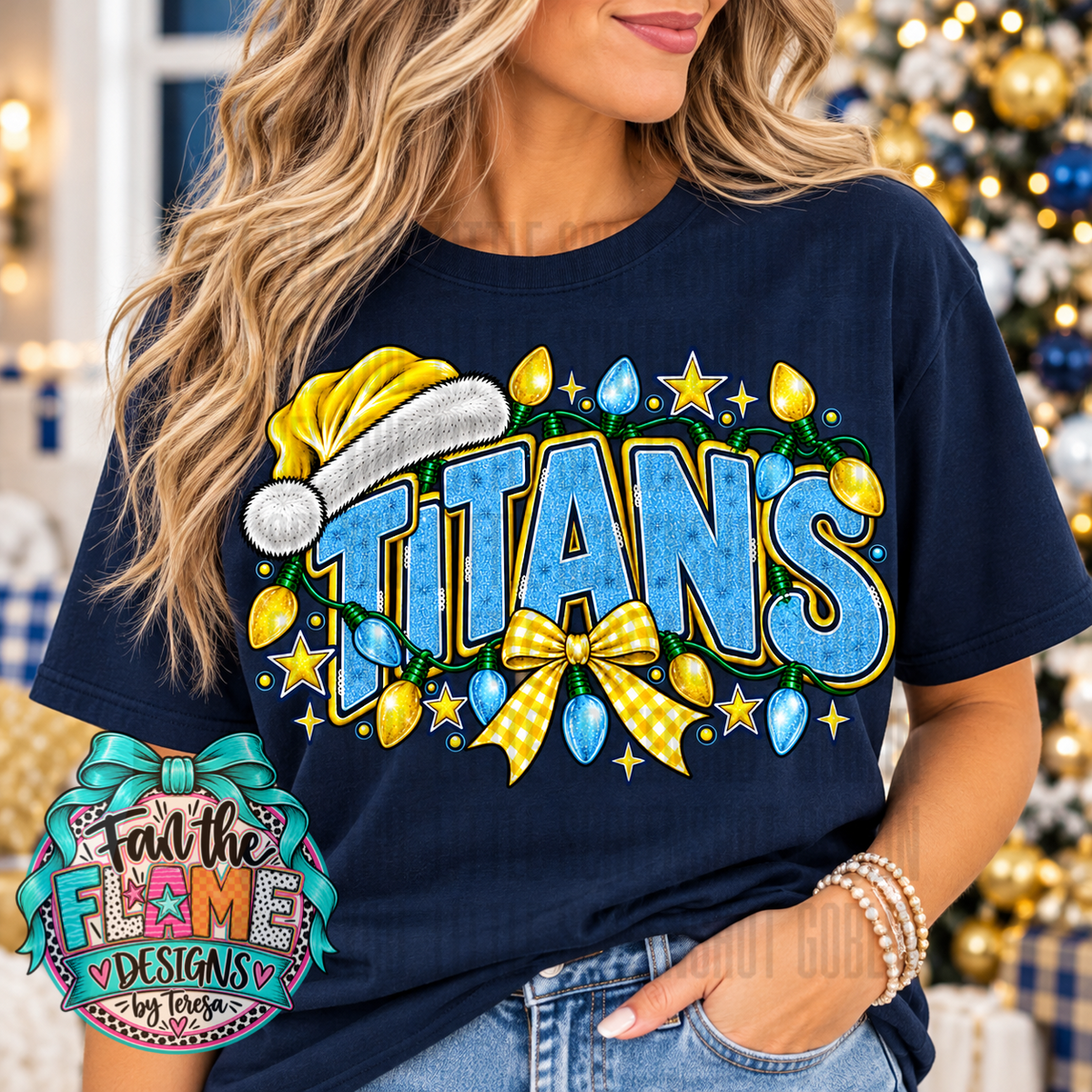 Titans Christmas with bow