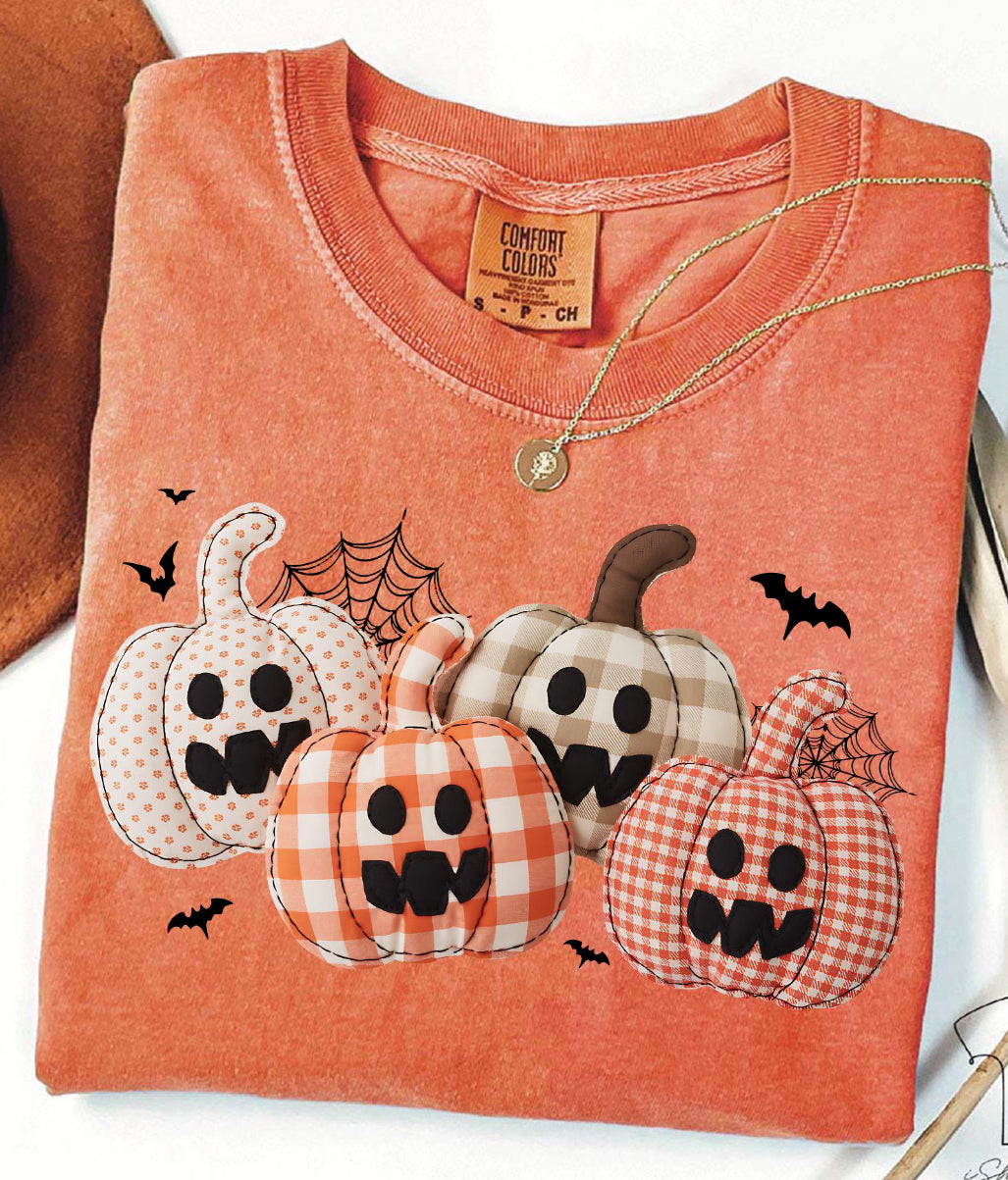Happy Pumpkin Quad Tee/Sweatshirt