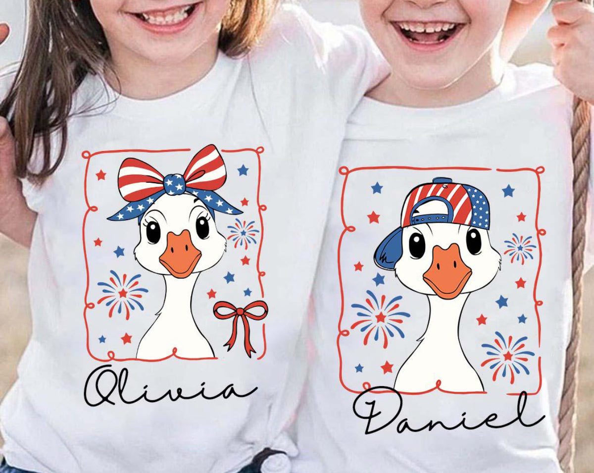 Personalized 4th of July Goose tee/tank