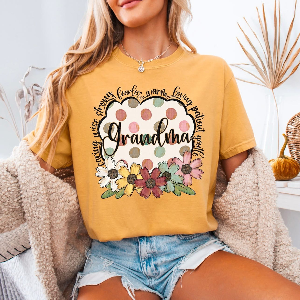 Flower & Polka Dot Names tee/sweatshirt