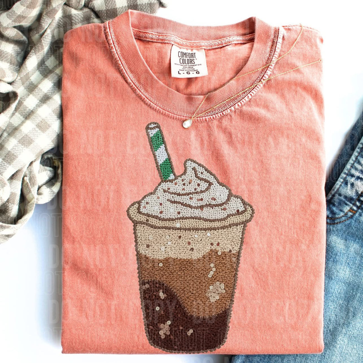 Coffee scene realistic yarn Tee/Sweatshirt
