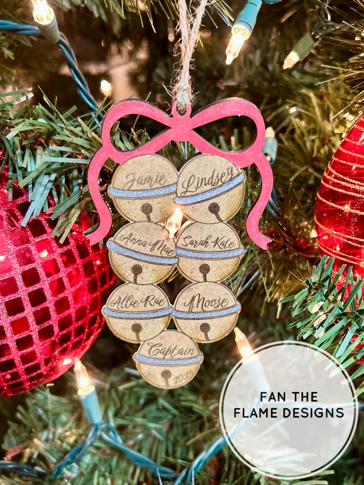 Personalized Family Bell Ornament