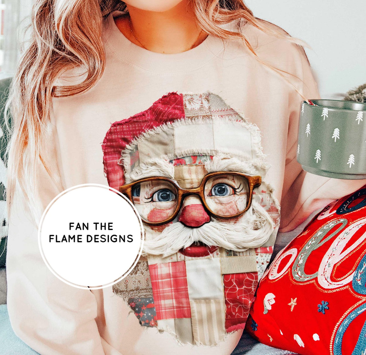 Patchwork Santa Tee/Sweatshirt