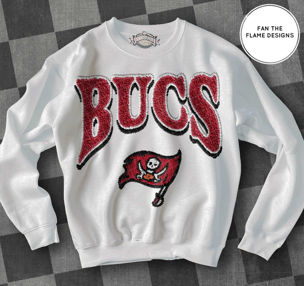 Faux Patch Football Team tee/sweatshirt