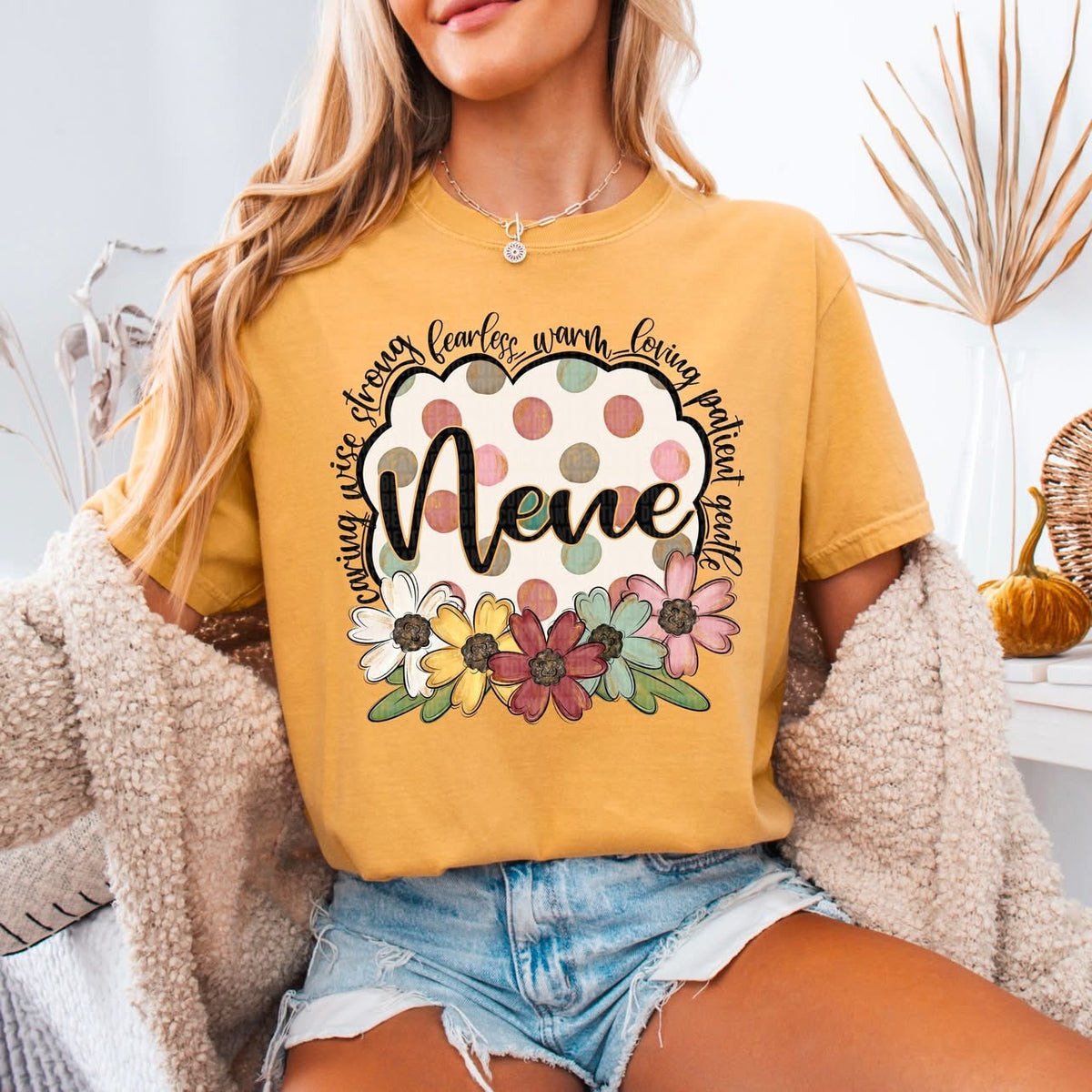 Flower & Polka Dot Names tee/sweatshirt