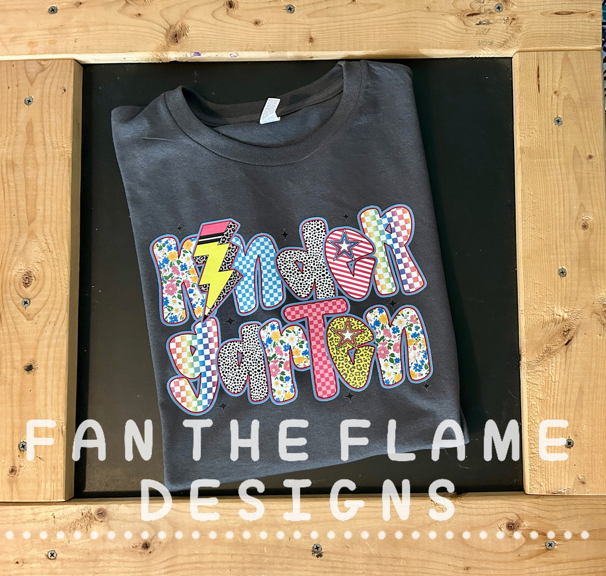 Patterned Lightning BOLT Kindergarten tee/sweatshirt
