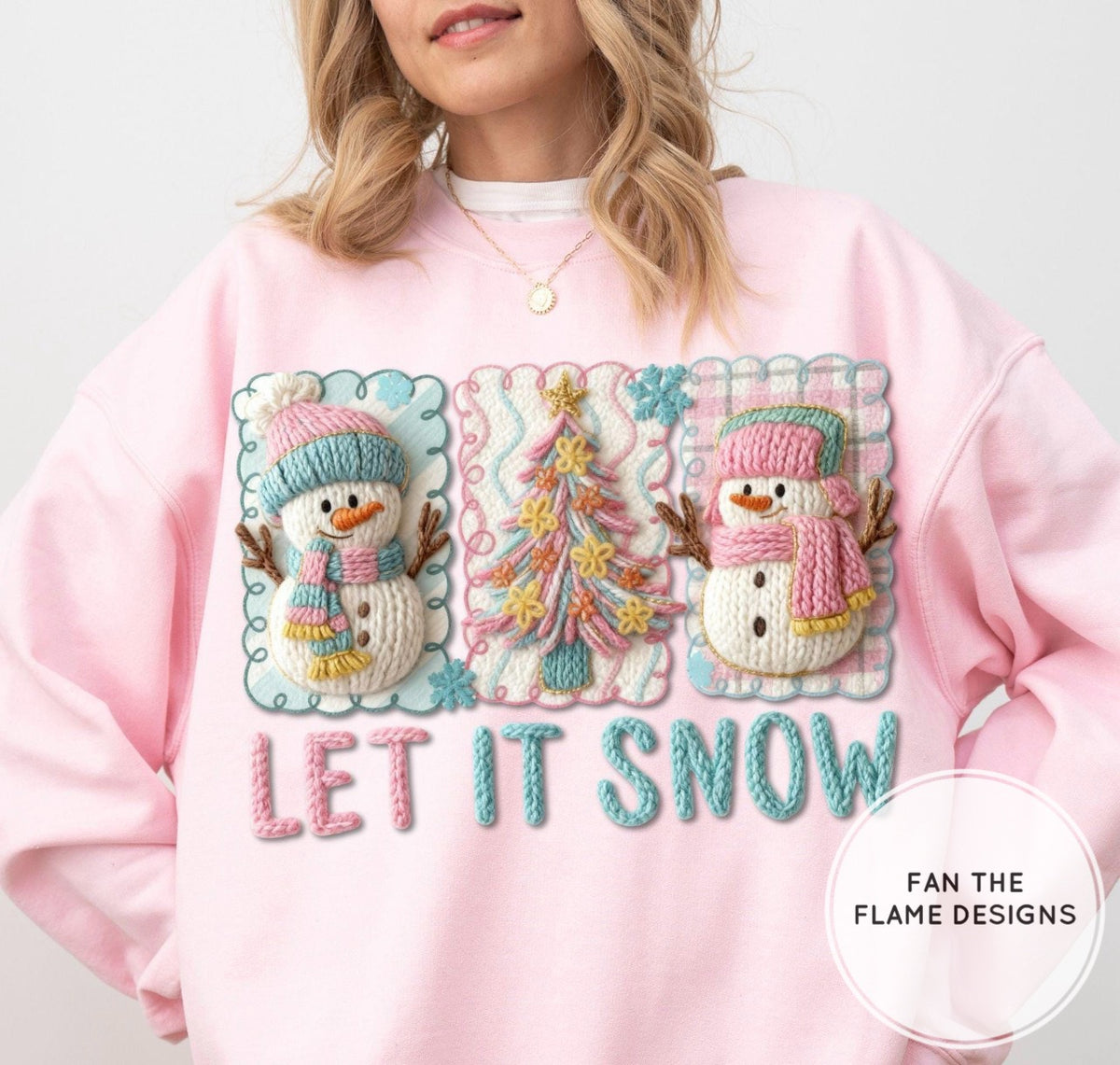 Faux Yarn Let It Snow Short/Long/Sweatshirt