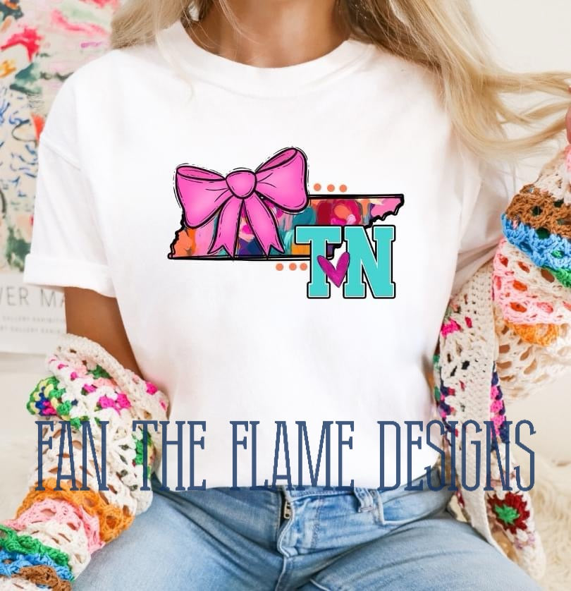 Striped Painted States Tee