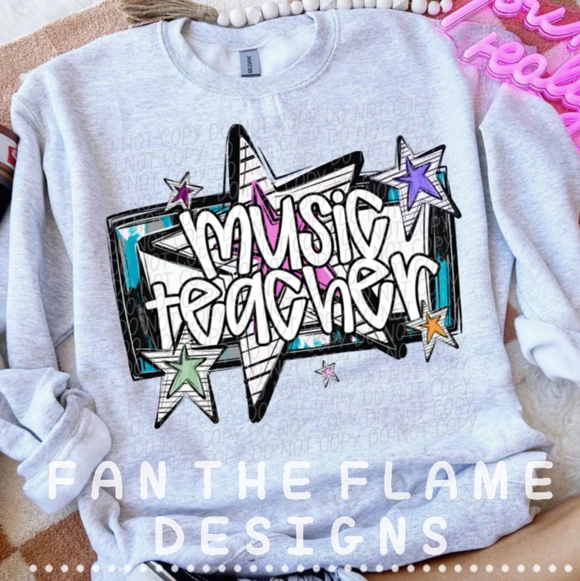 Teacher Stars tee/sweatshirt