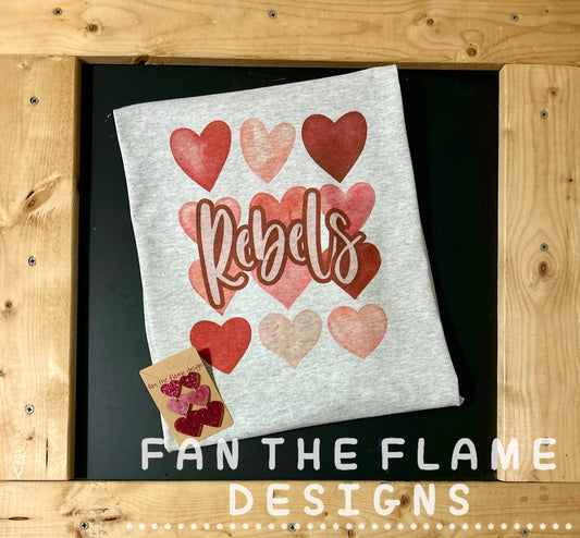 Watercolor Rebels Hearts tee/sweatshirt