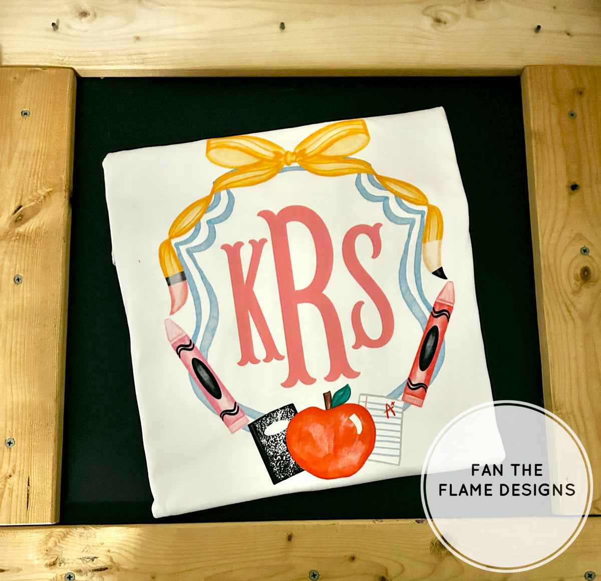 Girls School Crest with Pencil Bow