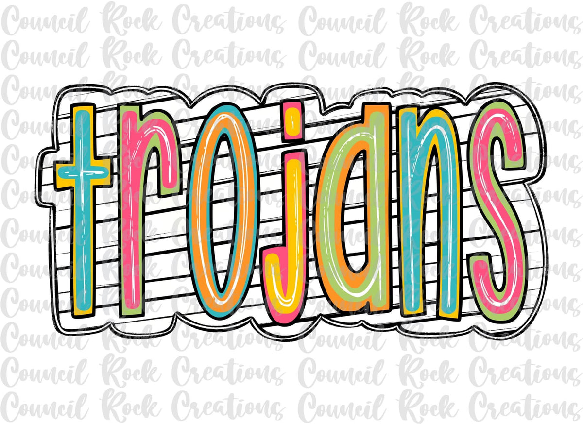 Colorful Scribble Striped Mascots tee/sweatshirt