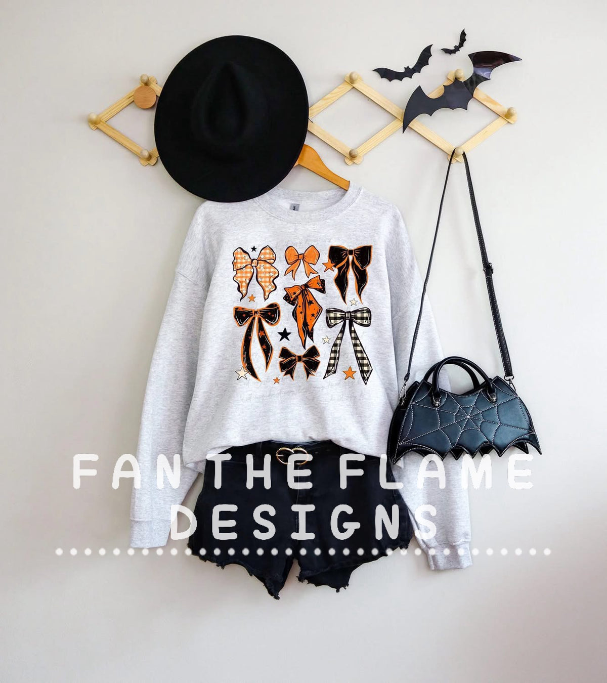 Halloween Grid Bows Black Orange Tee/Sweatshirt