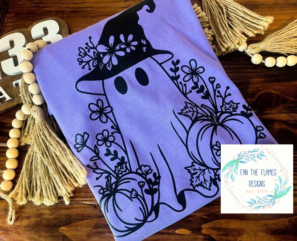 Spooky Floral Pumpkin Ghost tee/sweatshirt