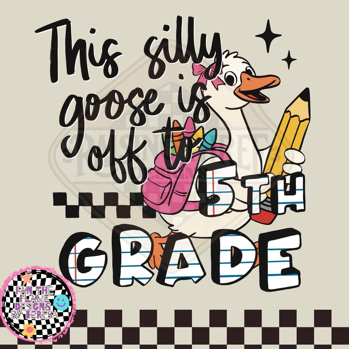 Silly Goose goes to school tee
