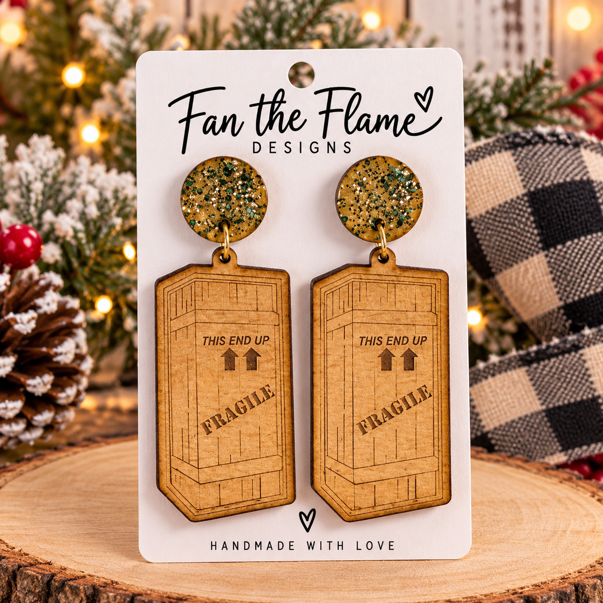 Fragile Box Dangle Earrings
