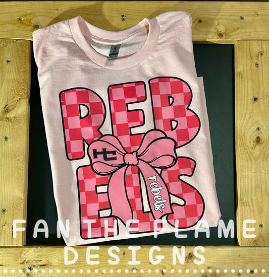 HC Checkered Rebels Pink Out DTF Print