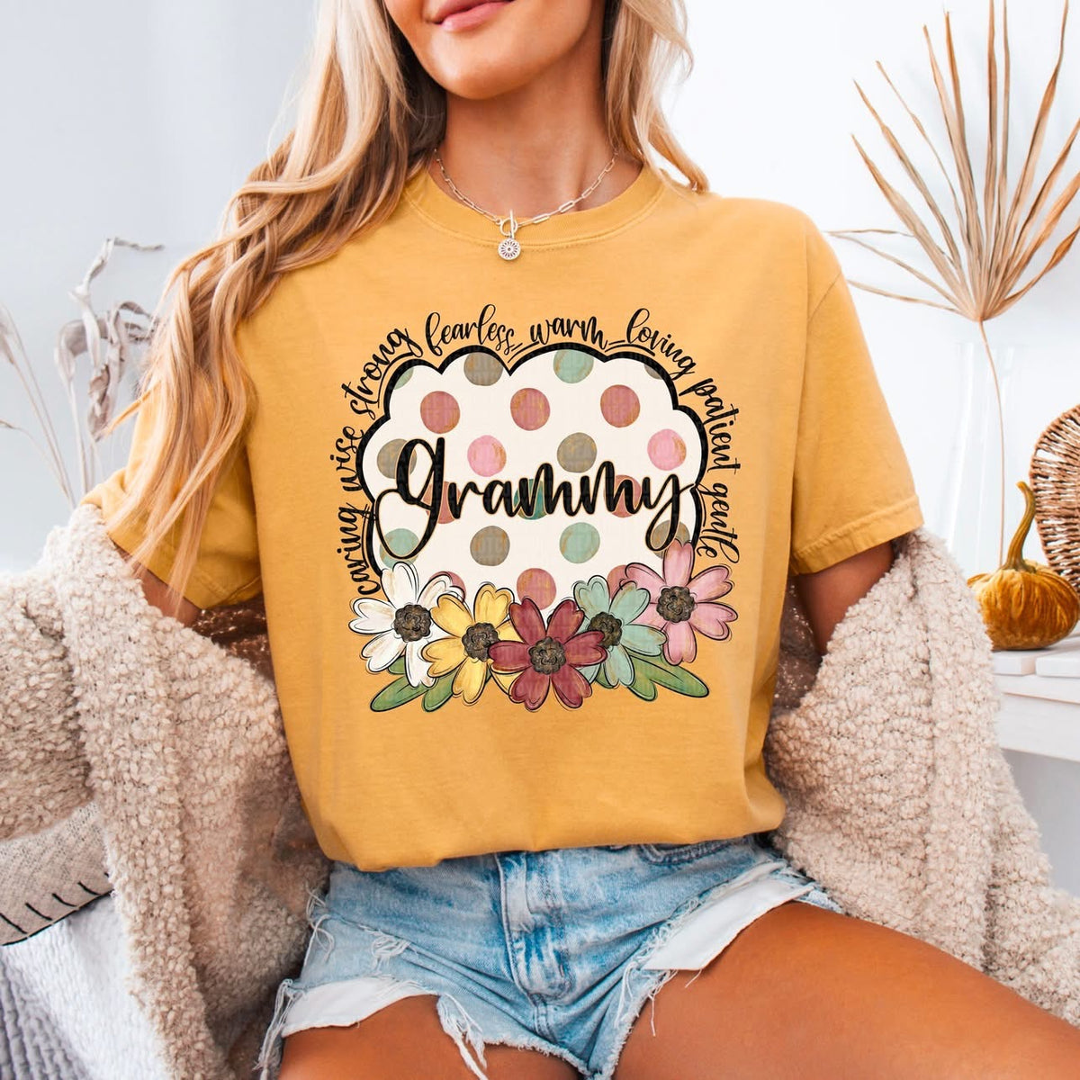 Flower & Polka Dot Names tee/sweatshirt