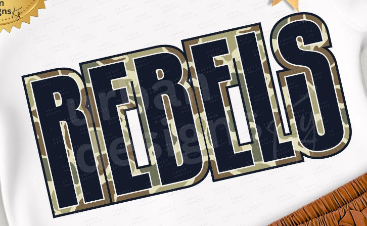 Rebels camo Tee/Sweatshirt