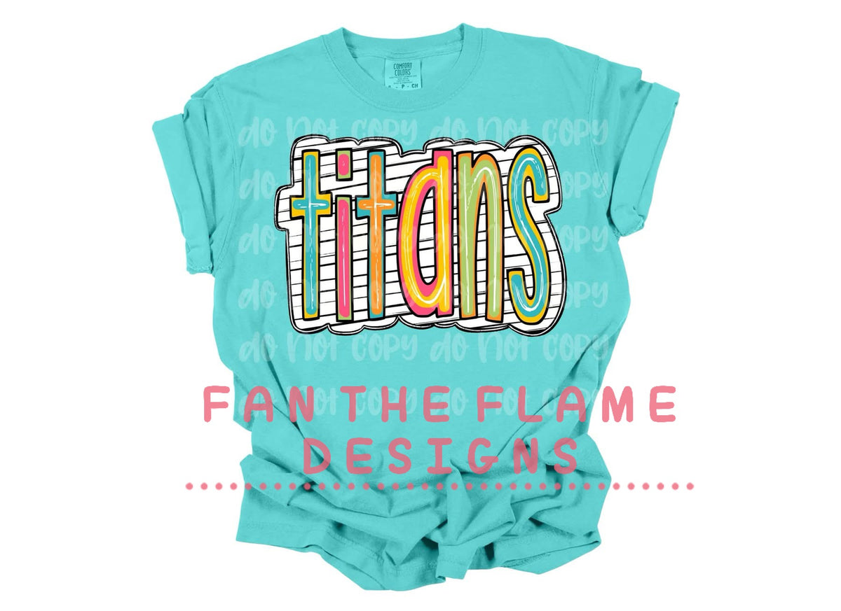 Colorful Scribble Striped Mascots tee/sweatshirt